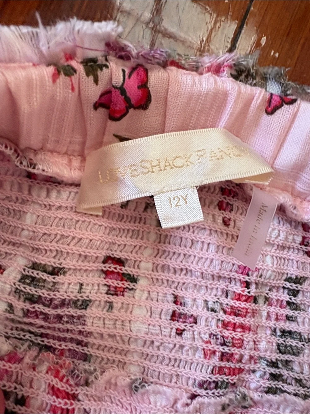 LoveShackFancy: Pink Floral Smocked Skirt for Girls